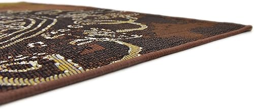 Miniatura 9 de Unique Loom - Alfombra colección de círculos abstractos, de transición para interiores y exteriores, beige, Polipropileno