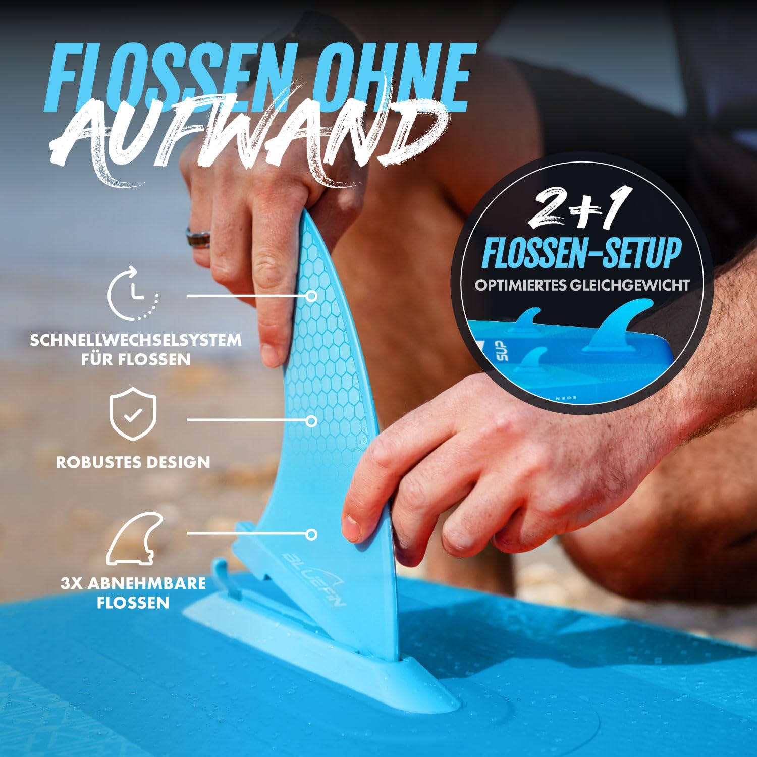 Bluefin SUP 2020 CRUISE SUP Board Set, Blau, 10"8'