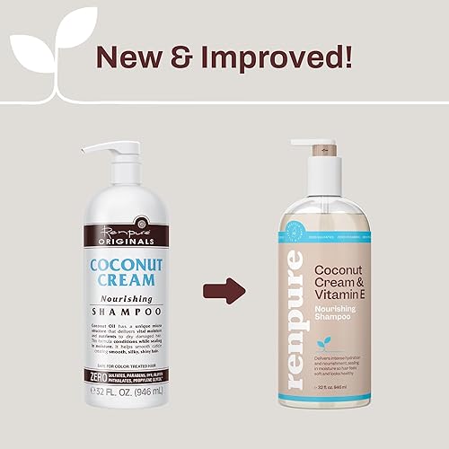 Miniatura 3 de Renpure Champú nutritivo con crema de coco 32 onzas