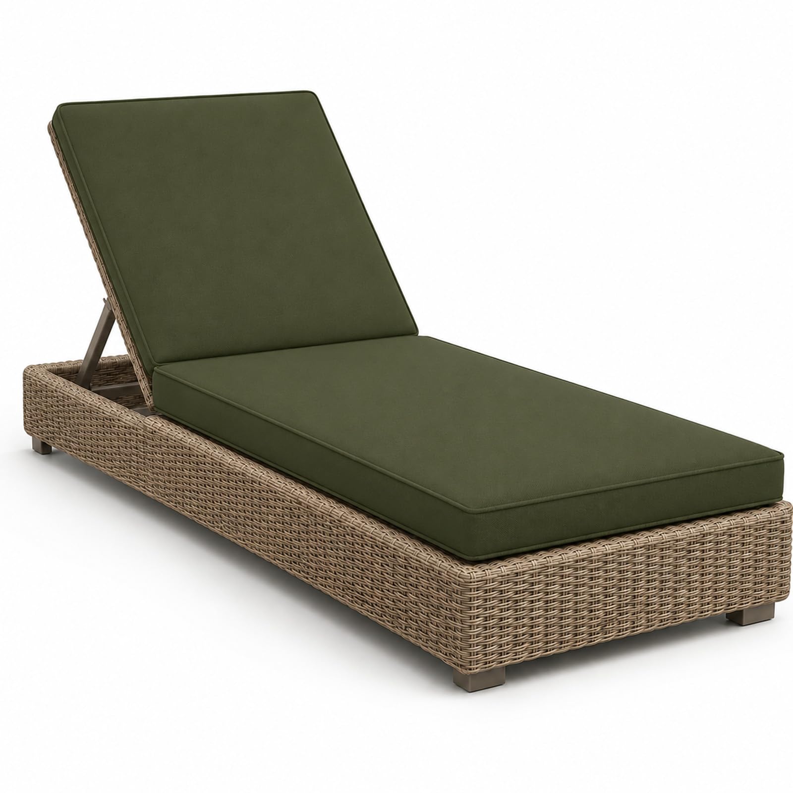PTKG Thick Padded Sun Lounger Cushion 190 X 60 Double Piping