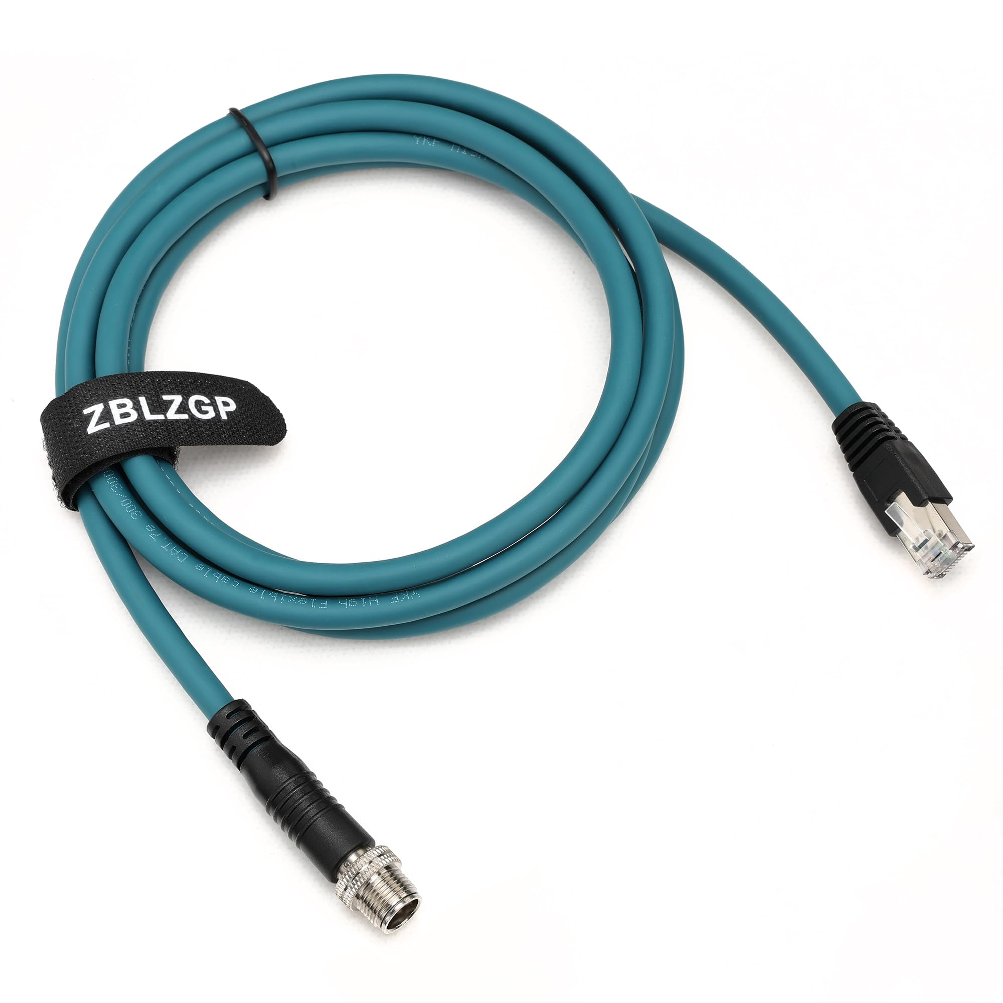 蕨様 ZBLZGP Industrial M12 X‑Code 8‑Pin Male to RJ45 Male Cat7 Ethernet