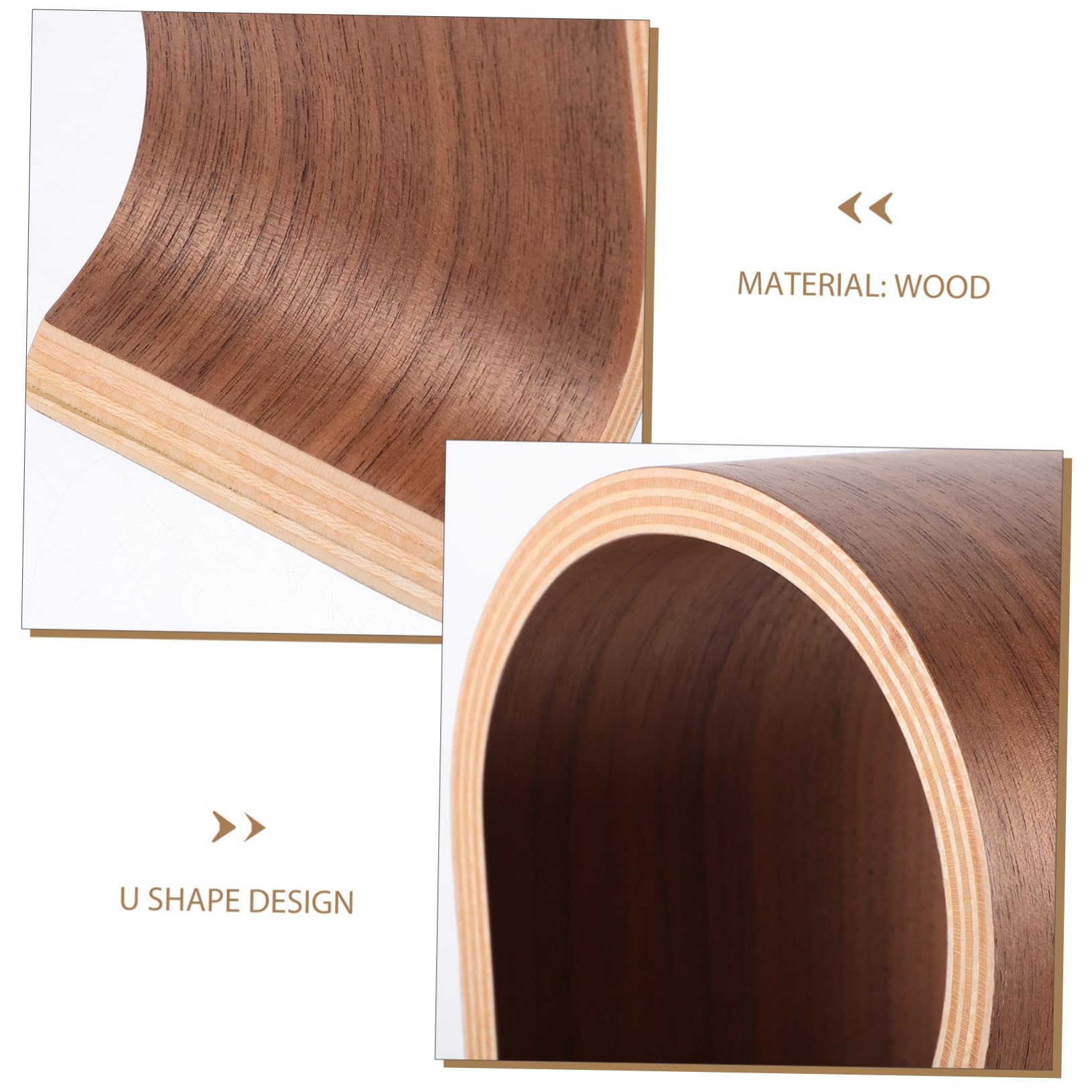 SHINEOFI Supporto per Cuffie U in Legno Stand per Cuffie da Tavolo Espositore per Auricolari Compatibile la Maggior Parte dei Modelli