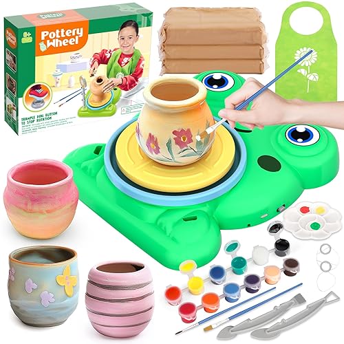 Aujazyble Pottery Wheel for Kids - Complete Pottery Painting Kit