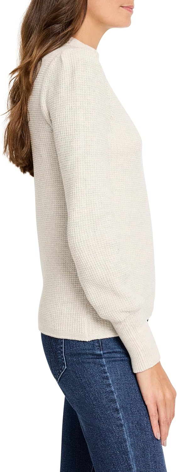 NIC+Zoe Womens Waffle Stitch Sweater - Image 3