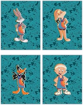 TRENDYPRINT Looney Tunes Space Jam New Legacy 8 x 10 Wall Art Set | TrendyPrint wall art | Bedroom or office display | Looney Tunes fan gift