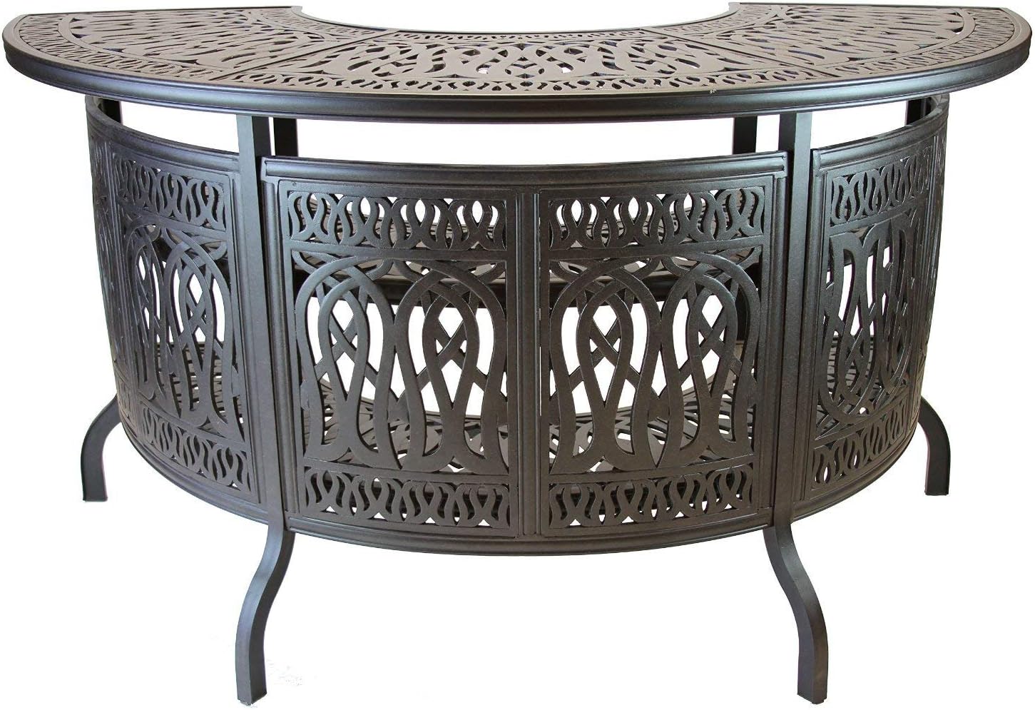 Elizabeth Outdoor Patio 5pc Party Bar Set Cast Aluminum Dark Bronze