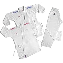 Kamikaze K-One Reversible Karate Gi for Kumite Lightweight Competition Uniform, Red & Blue WKF Colors