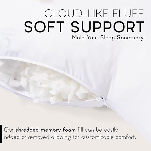 Miniatura 4 de Moonjax Phases Body Moon - Almohada de espuma triturada y media luna de poliéster, almohada de lactancia extra suave, 27.5 pulgadas de largo x 9.5