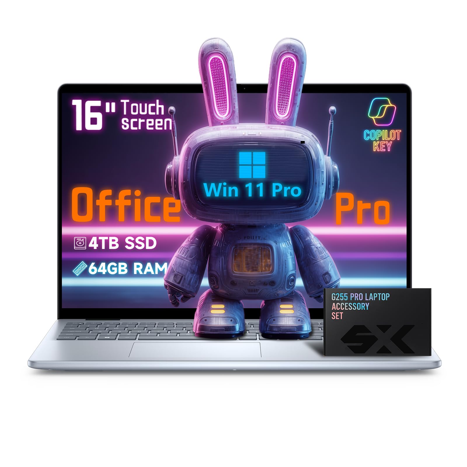 Dell Inspiron 16 Touchscreen Business Laptop – Intel Core 7 150U – FHD+ Display - AI Copilot Key, Fingerprint Reader, Backlit KB, w/Accessory, Win 11 Pro, Office Pro Lifetime (64GB DDR5 | 4TB SSD)