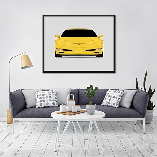 Miniatura 8 de Chevy Corvette Z06 C5 (1997-2004) 5th Generation Inspired Poster Print Wall Art Decor Handmade (Unframed)
