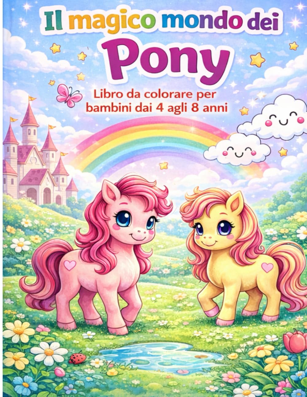 Il magico mondo dei pony: Libro da colorare per bambini 4–8 anni