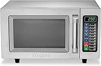 Vista 1 de Waring Horno microondas comercial WMO90 de servicio medio, 0.9 pies cúbicos, 10 ajustes de memoria programables, 5 niveles de potencia, construcción