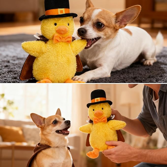 Juguete Suave EXPAWLORER Pato para Perros con Sonido miniatura 7