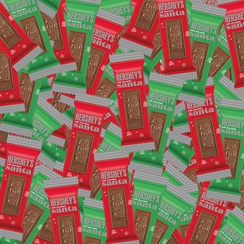 Miniatura 5 de HERSHEY'S - Barra de Papá Noel de chocolate con leche navideña, barras de tamaño aperitivo (paquete de 5 libras)