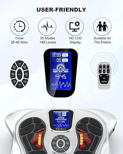 Miniatura 6 de Estimulador de pies (FSA HSA aprobado) con EMS TENS para alivio del dolor y circulación, masajeador de pies EMS para neuropatía, máquina