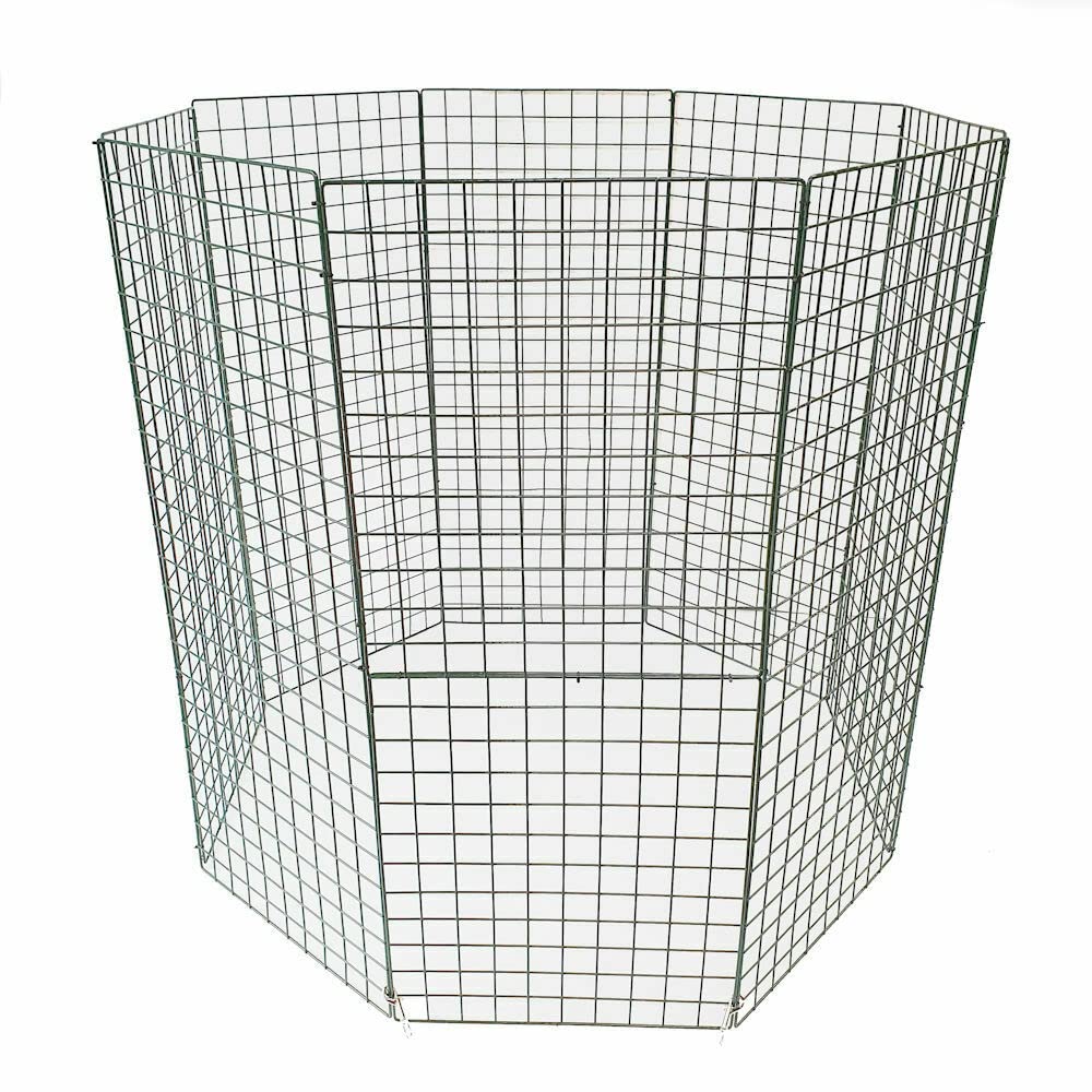 Garden Compost Bin Extra Large |1200 Litre Capacity | Extra Heavy Duty Wire Mesh Construction | 1.2m High | Flat Packed | Easy Assembly, Green