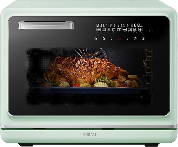 ROBAM R-Box Pro Countertop Combi Steam Oven Green, Air Fryer Toaster Oven with EXP, 1.2 cu. ft. Large Capacity, Steam Fry & Multi-Stage, 86-446°F Precision, 32 Presets, Easy-to-Clean Enamel Interior