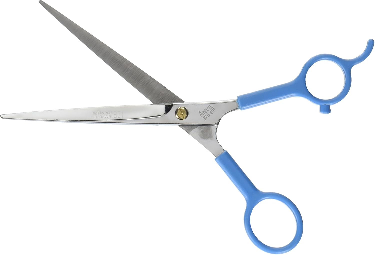 Pet Grooming Scissors : Top Performance Fine-Point Shears with Coated Handles — Micro-Serrated Shears for Grooming Dogs - Straight, 7½"