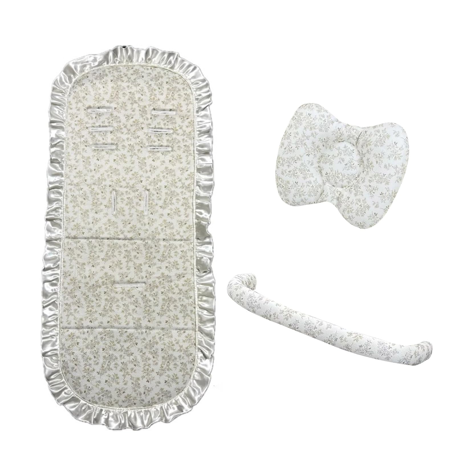 Almohadilla de refrigeración para cochecitos, tela de seda de hielo, funda para reposabrazos, alfombrilla para reposacabezas para uso diario, accesorio de viaje, protector de asiento para cochecitos
