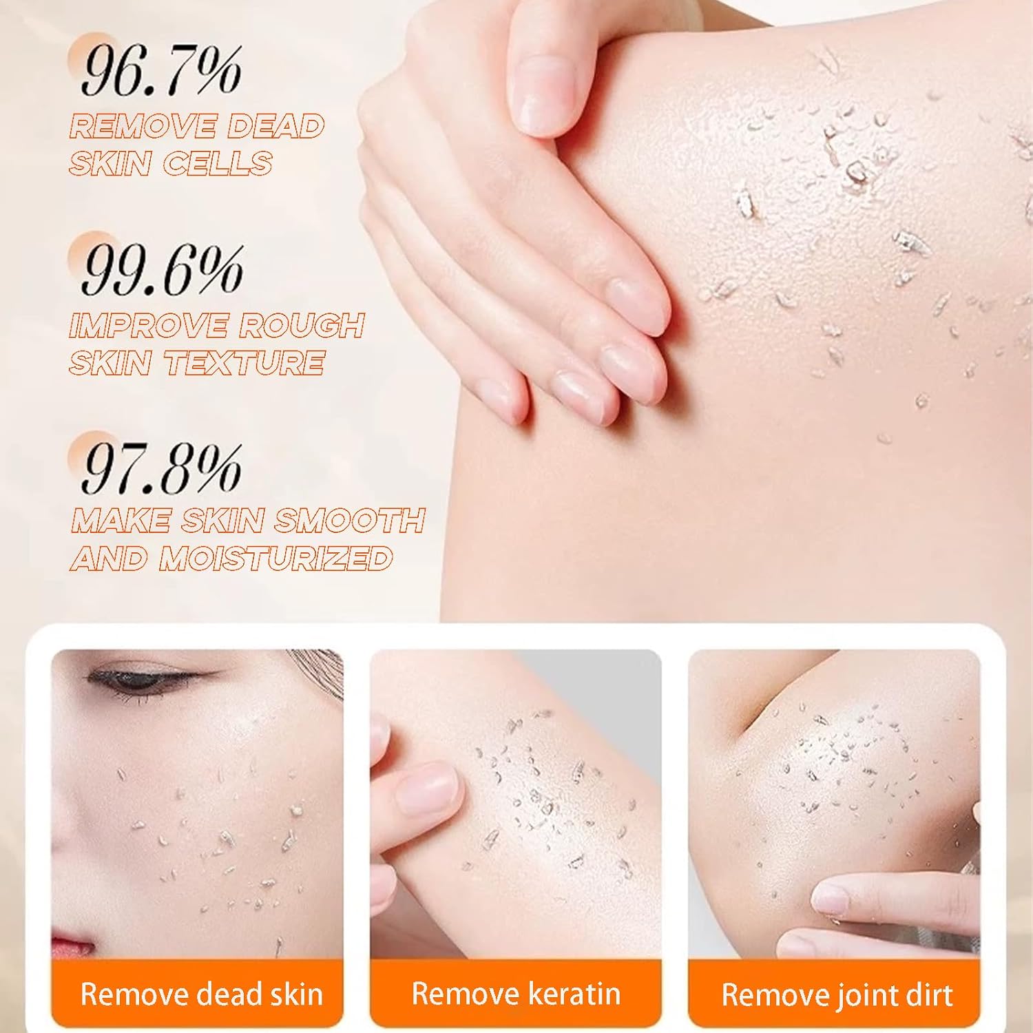 Orange Exfoliante Gel Scrub,Deep Cleansing Moisturizing Facial Exfoliator gel,Skin Care Scrub Peeling Gel for Face and Body,Orange Enzymes Exfoliatings Gels,Pore Peeling Scrub(2pcs)