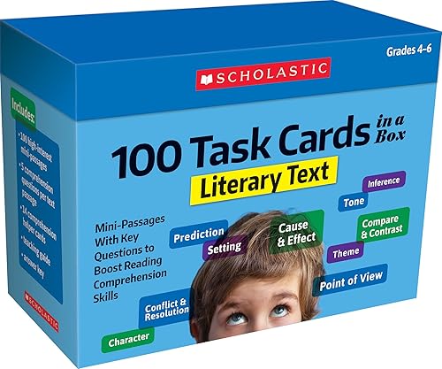 100 Task Cards in a Box: Literary Text: Mini-Passages with Key Questions to Boost Reading Comprehension Skills