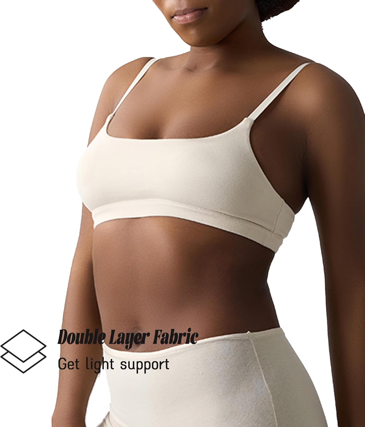 Women's Cotton Bras - Wireless Unlined Sleep Bralette Comfortable Seamless Cami Bra - Image 3