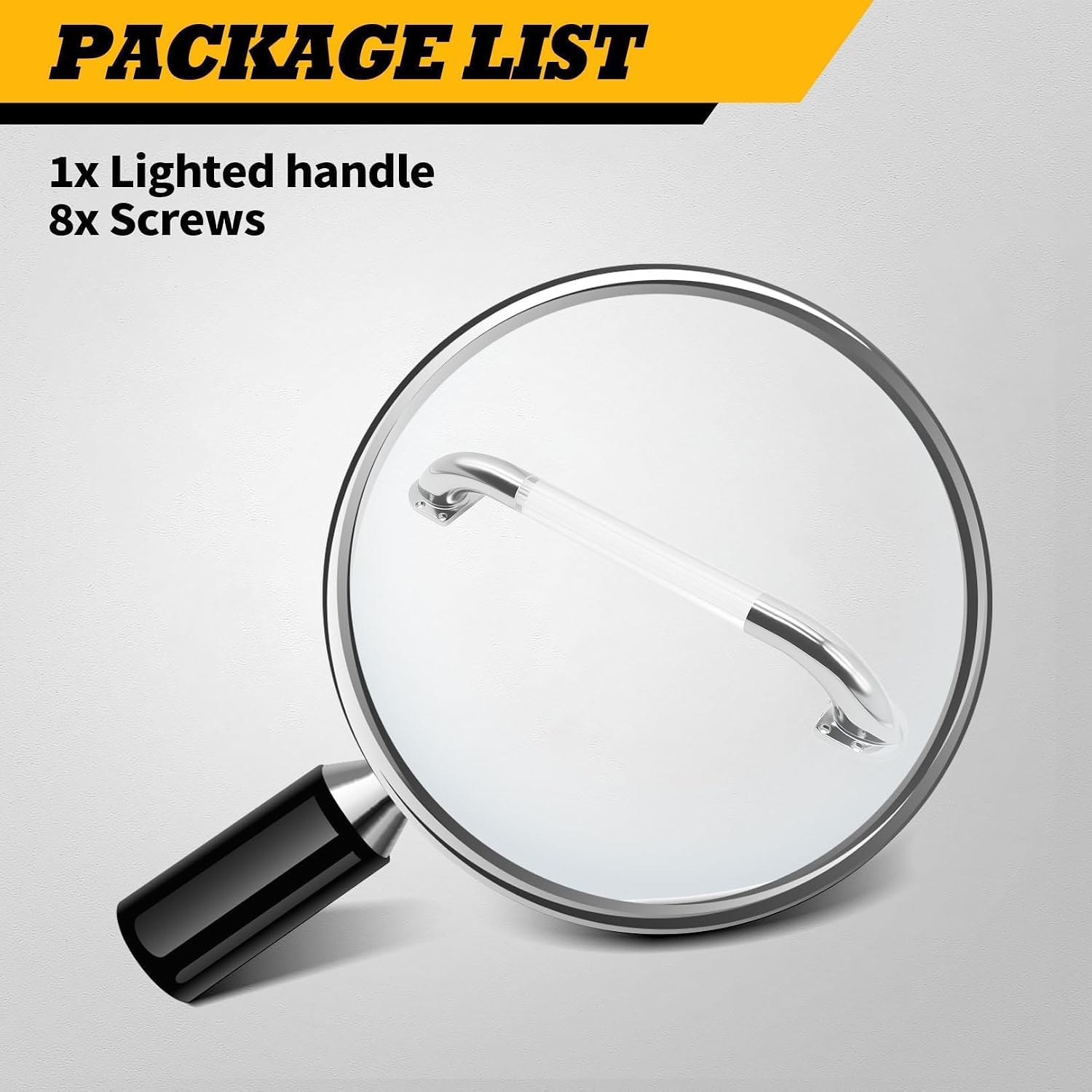 RV Lighted Handle 18" Stainless Steel RV Grab Handle Fit for RV, Boat, Trailer, Motor Home
