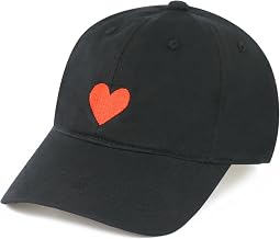 Made by Nami Cap Damen und Herren Basecap Rosa mit besticktem Herz Cappy Frauen Männer Größenverstellbar Baumwolle