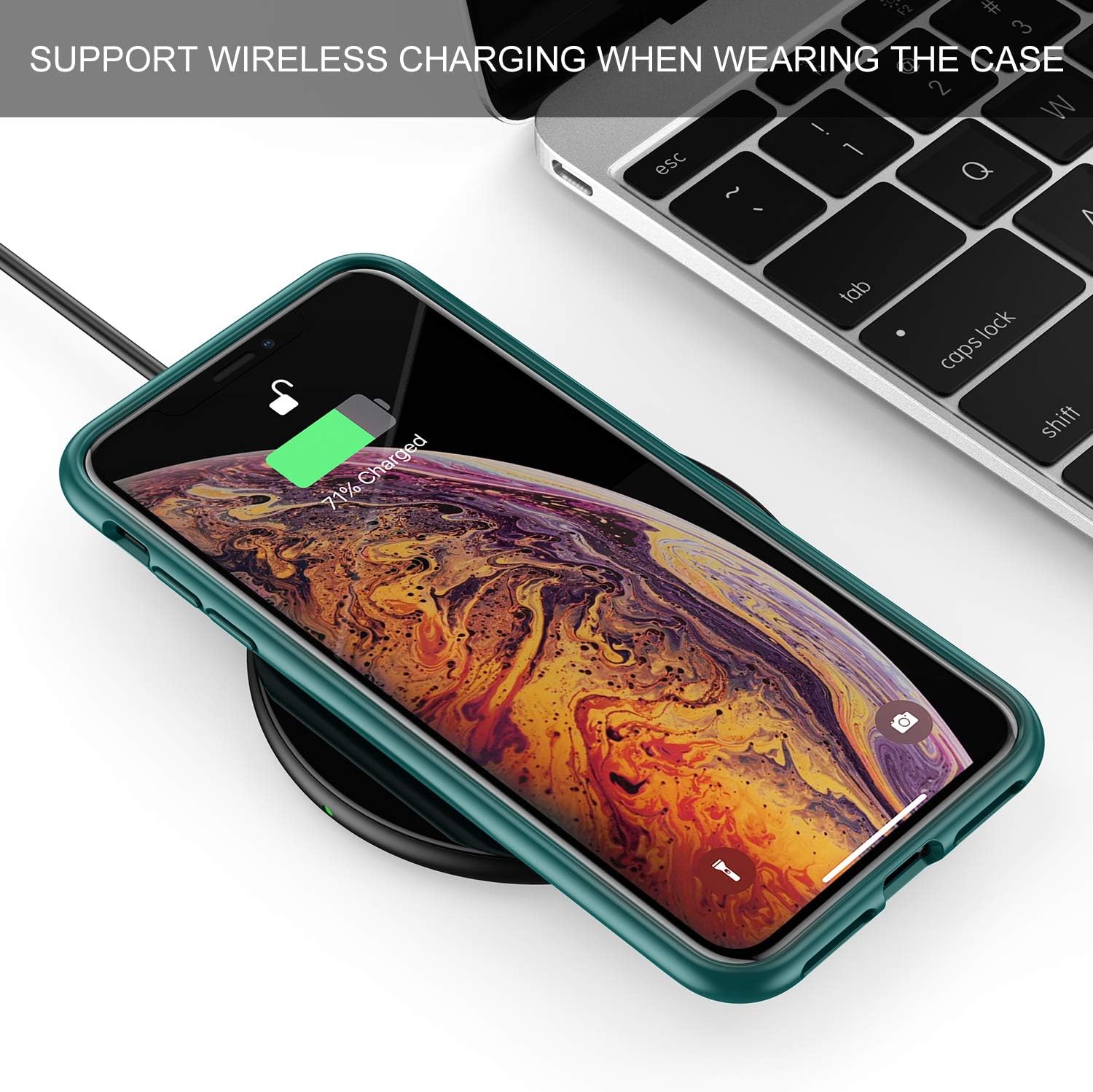 Meifigno Compatible with iPhone Xs Max Case, [Military Grade Drop Tested], Translucent Matte PC with Soft Edges, Shockproof Phone Case Designed for iPhone Xs Max 6.5 inch (2018), Green