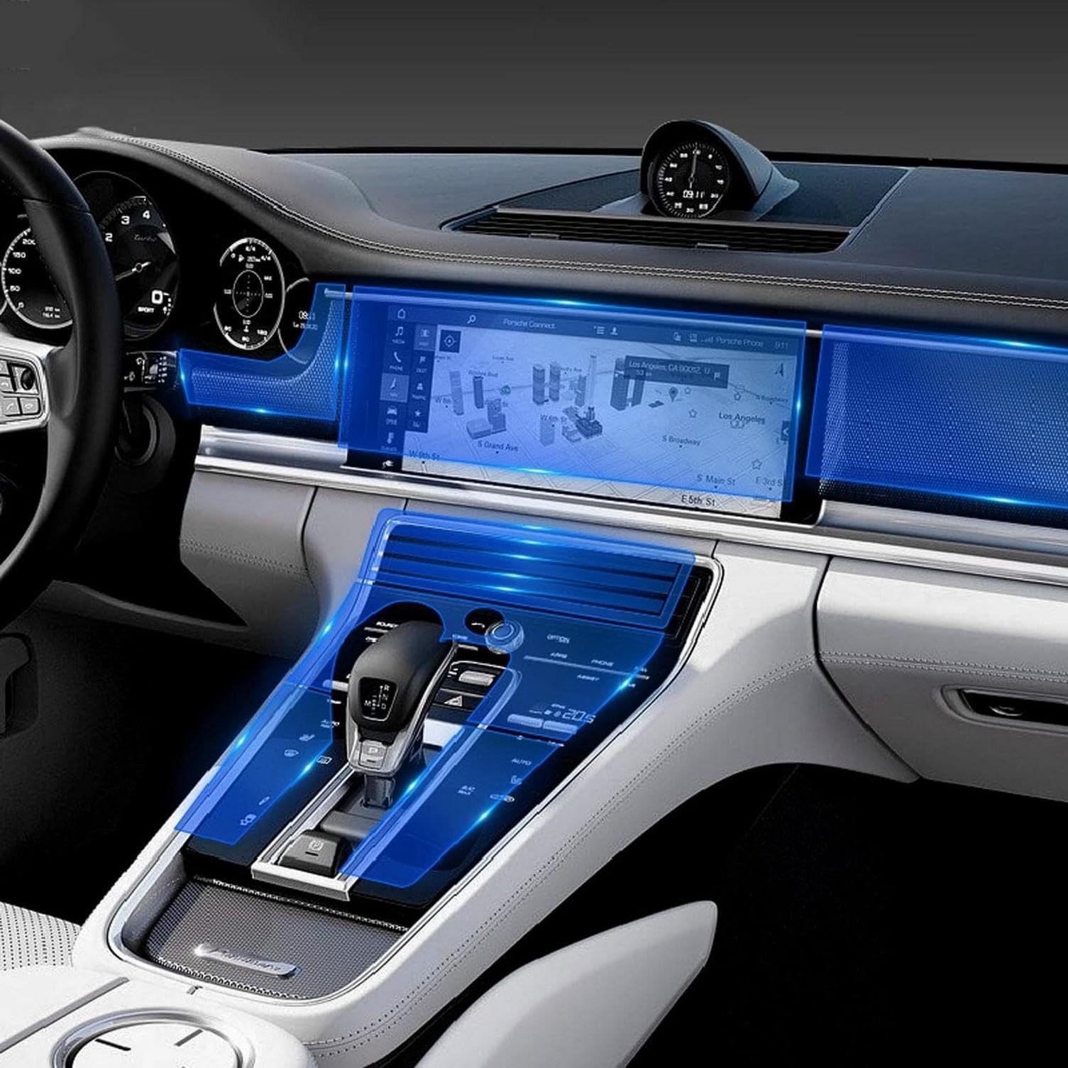 Film protection console Porsche Panamera TPU anti-rayure