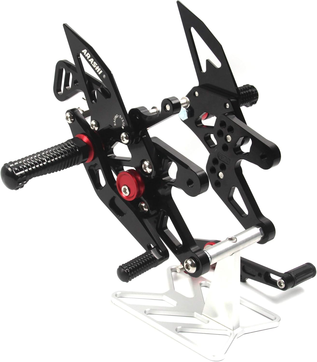 V2.0 Adjustable Rearsets Compatible with BMW S1000R 2017-2020, Black