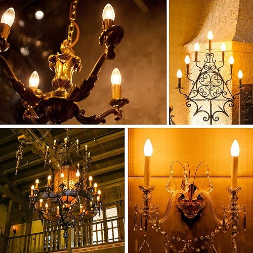 Vista 26 de ENERGETIC SMARTER LIGHTING Bombillas LED B11 E12 para candelabro equivalente a 60 W, bombillas LED regulables, blanco suave 2700 K, 550 lm, bombilla