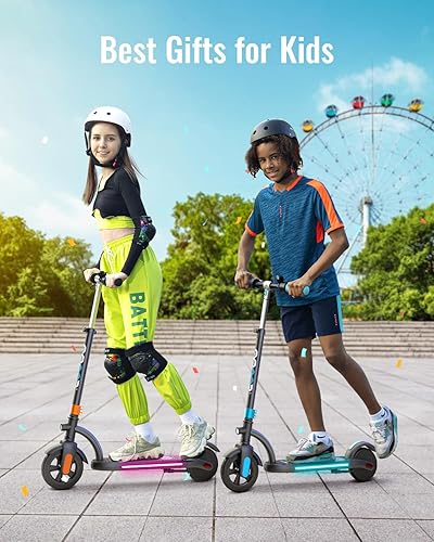 Miniatura 6 de Gyroor H40 Kids Electric Scooter with 180W Motor & LED Visible Display, 10 Mph, Colorful Lights, Adjustable Speed and Height, Electric Scooter for