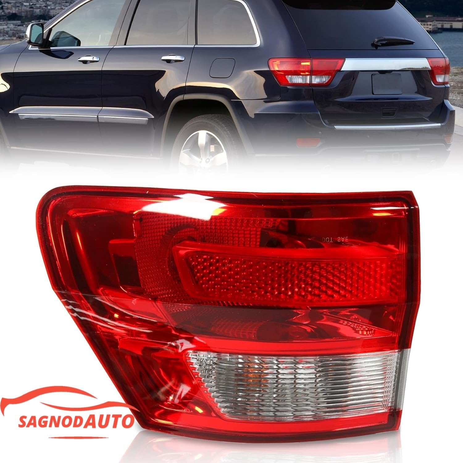 Taillight compatible with 2011-2013 Jeep Grand Cherokee Left Driver Side