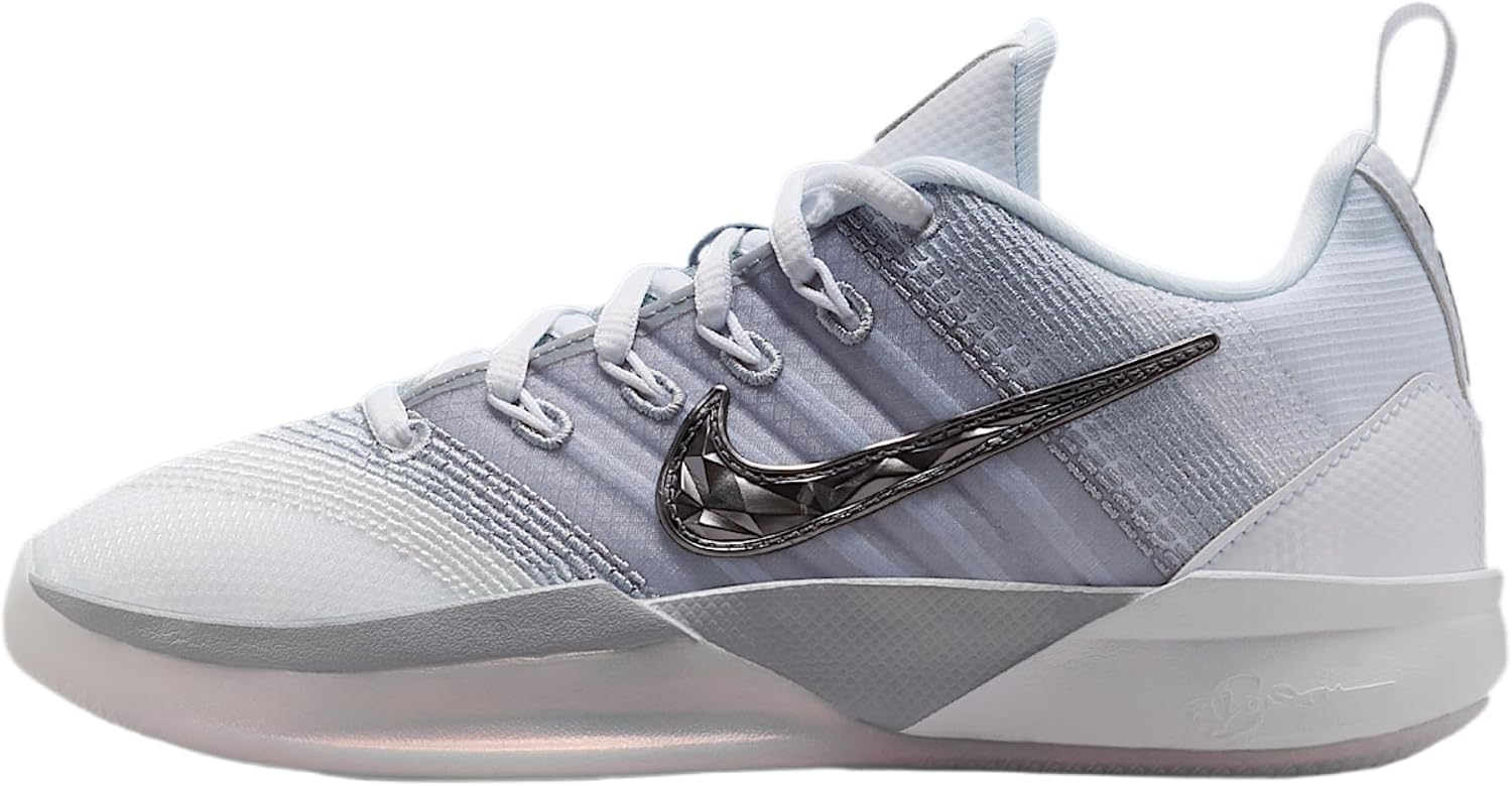 Nike Sabrina 3 "Me vs. Me Big Kids' Basketball Shoes (White/Wolf Grey/Photon Dust/Metallic Dark Grey)