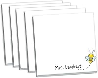 Vista 8 de Honey Bee - Notas adhesivas personalizadas/ Bloc de notas adhesivas de 3 x 3, diseño de abeja divertida, personalizable, nombre personalizado