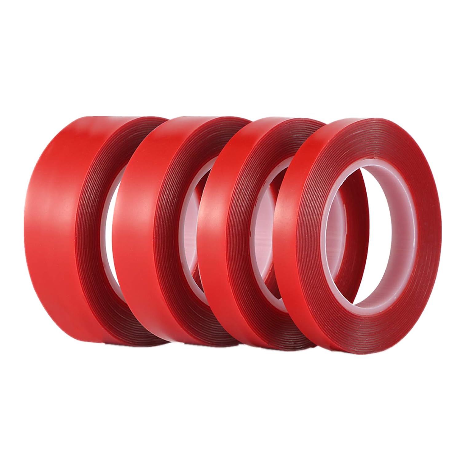 Double Sided Adhesive Tape, 4 Rolls Red High Strength Acrylic Gel