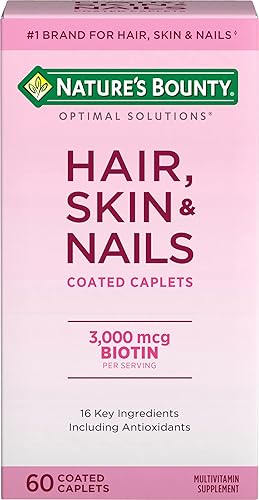 Optimal Solutions Hair, Skin & Nails Formula, with 3,000 mcg