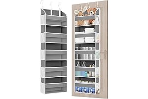 1 Pack Over The Door Storage Organizer with 5 Pockets 10 Mesh Pockets