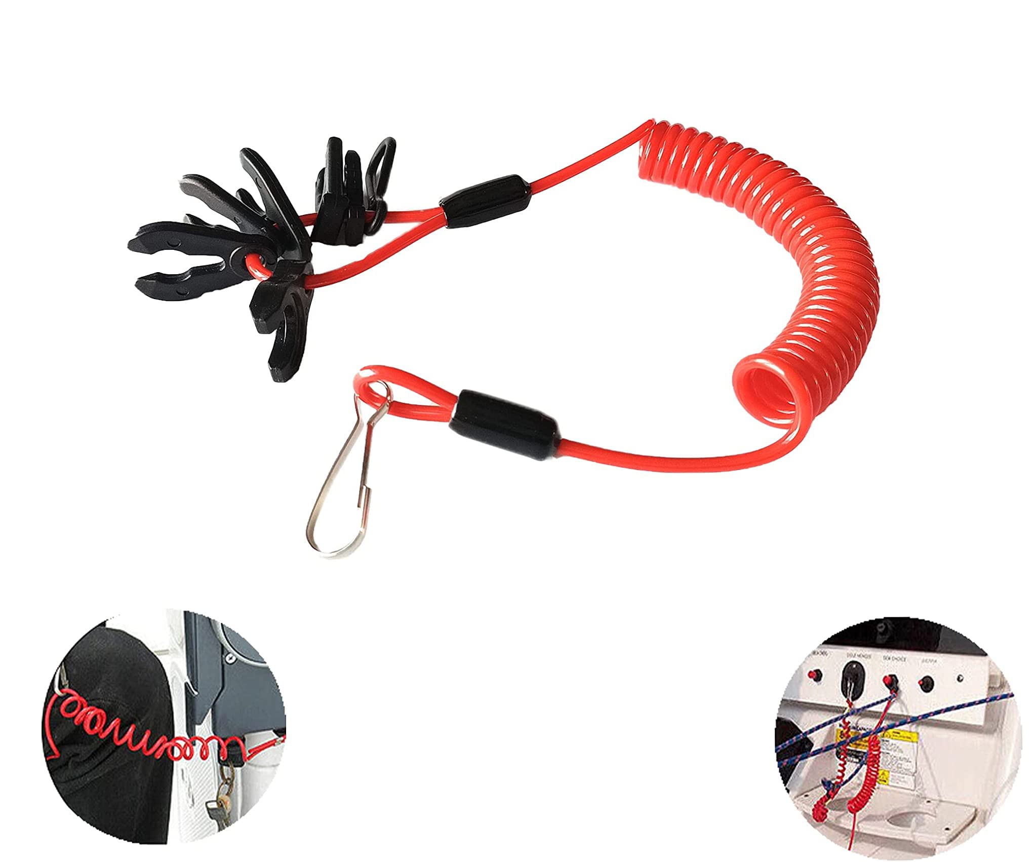 BATEAU INTERRUPTEUR CÂBLE Bouton D'arrêt D'urgence Hors-bord Moteur EUR