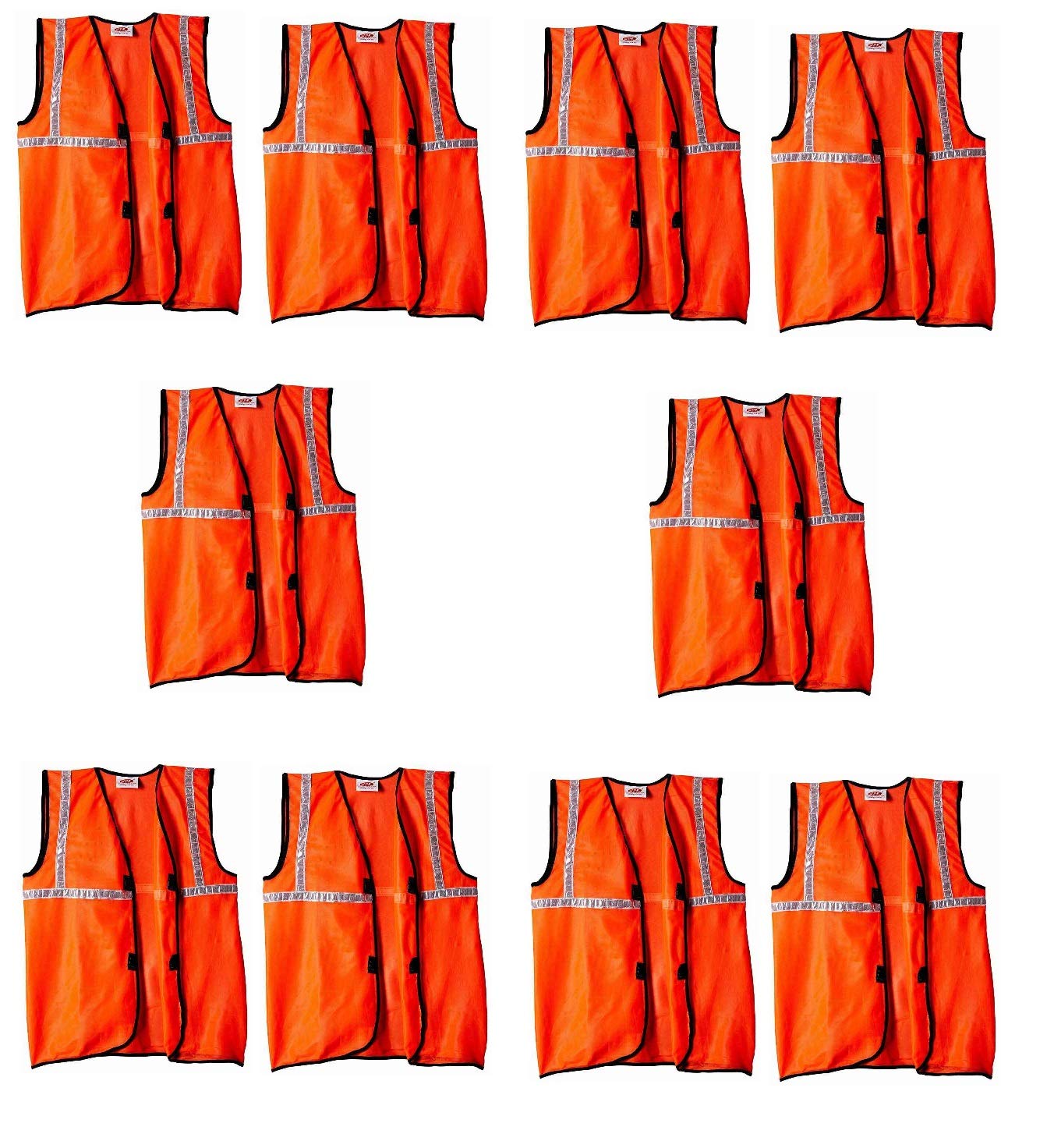WeighTAJ High Visibility Reflective Safety Jacket with Reflectors on Front and Back - Easy Hook and Pull Closure for Ease of use - Polyester Fabric (1" 10pc, Orange) (B08XX8557T) Amazon Price History, Amazon Price Tracker