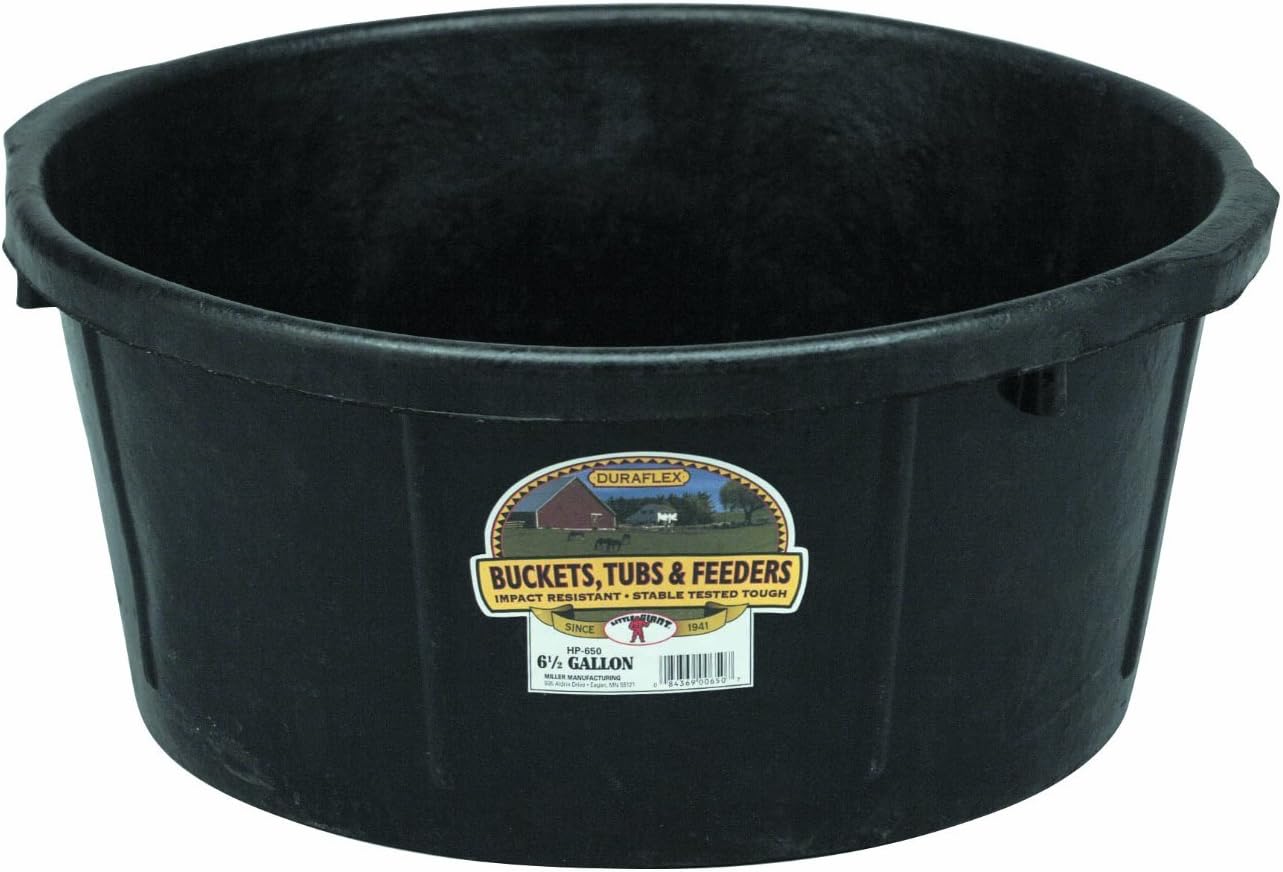 Little Giant Farm & Ag HP650 6.5 Gallon Rubber Feeder Tub