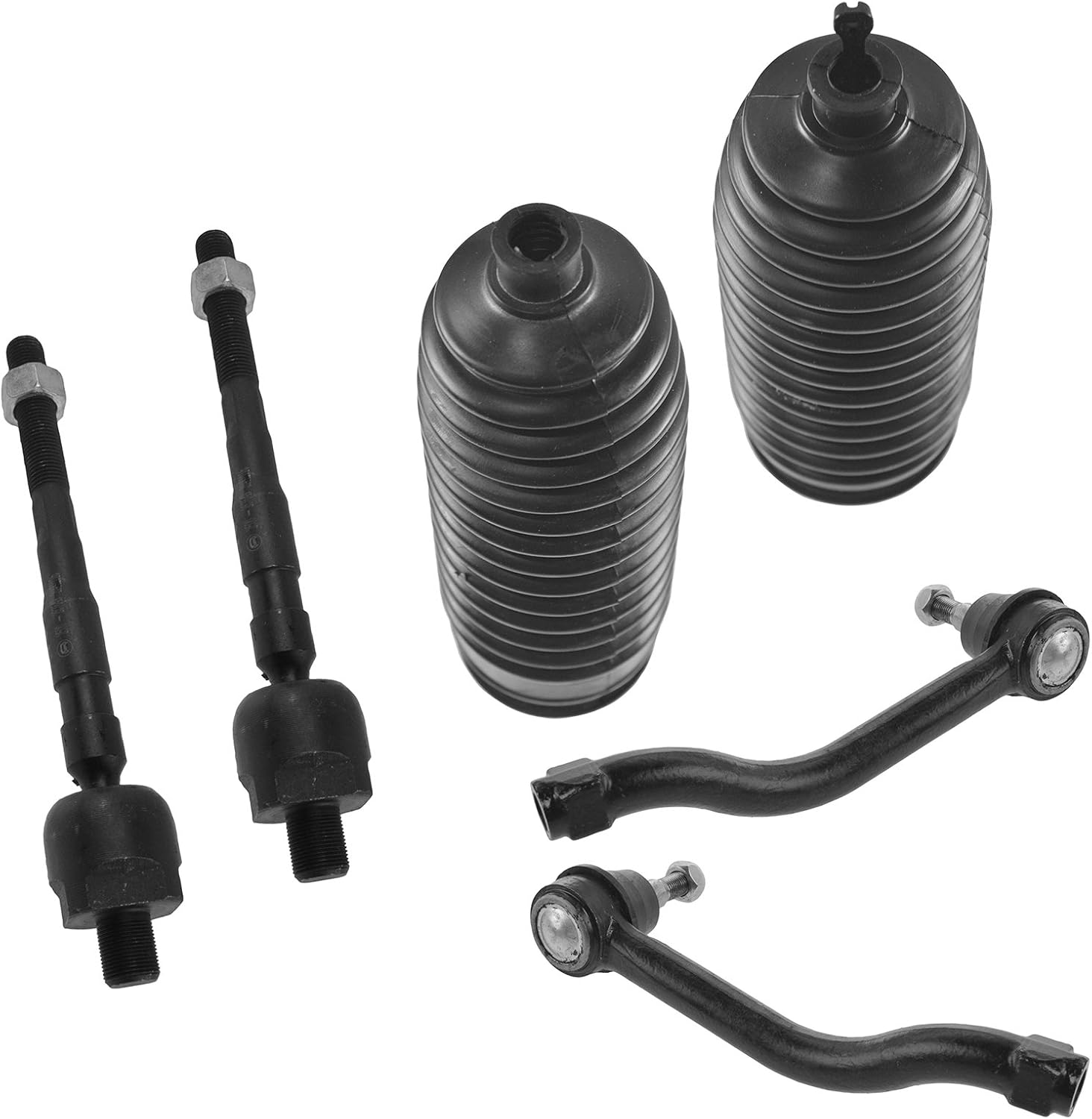 TRQ Front Steering Kit Steering Rack & Pinion Bellow Tie Rod Compatible with 2007-2013 Nissan Altima