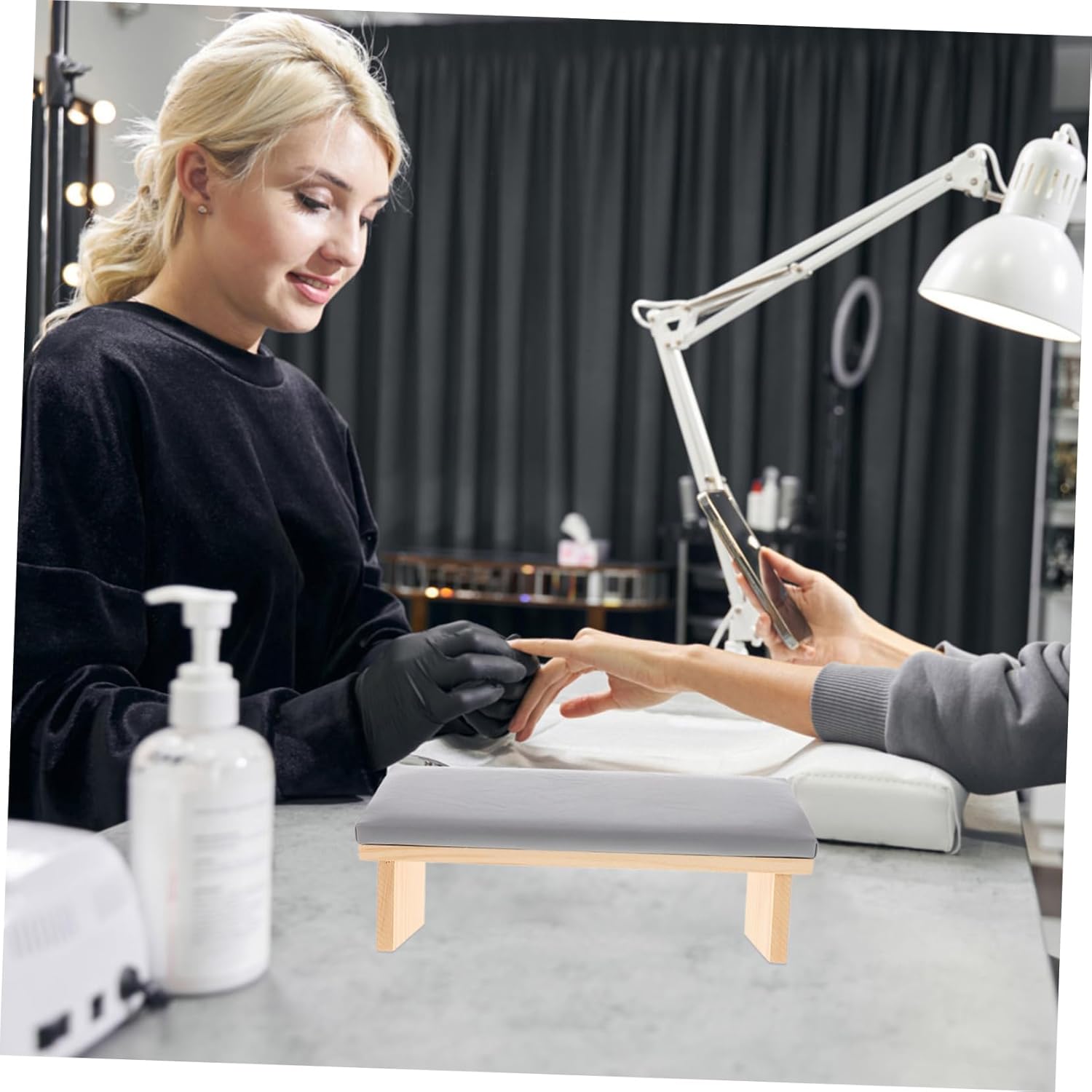 Nail Technician Arm Pillow Collapsible Nail Arm Rest Manicure Table Leg Bolster Pillow