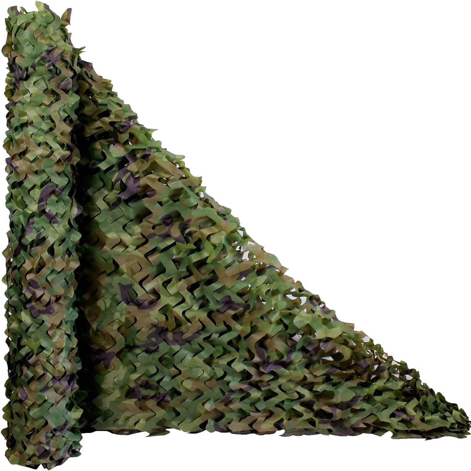 Rete Mimetica Militare per Esterni - Protezione Solare, Rinforzata Camouflage Net Caccia Decorazione Forestale e Campeggio, Leggera e Dimensioni Personalizzabili