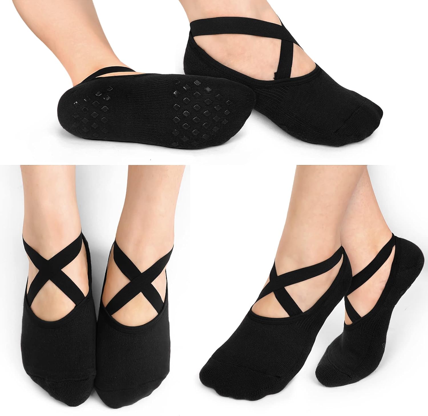 Diu Life Grip Socks Yoga Socks with Grips for Women Non Slip, Pilates, Workout, Pure Barre, Ballet, Dance, Hospital Socks : Clothing, Shoes & Jewelry