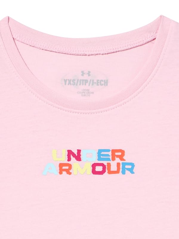 Under Armour Girls Rainbow Wordmark Tank Top, (647) Prime Pink/Shaded Fuchsia/Ether Blue, Large by Under Armour - Image 2