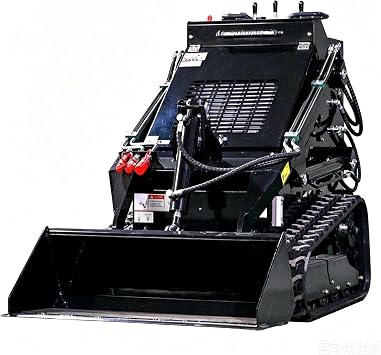 Mini Skid Steer Loader - Compact Tracked Skid Steer Machine with Hydraulic System Multi-Attachment Compatible Auger, Bucket, Trencher Sliding Loaders for Farm & Construction