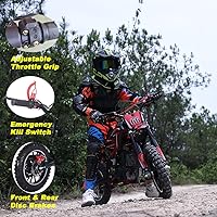 Vista 3 de X-PRO Hawk - Mini bicicleta de cross, motocicleta de gasolina de 4 tiempos! Bicicleta de pit 40CC, arranque manual, ruedas de 25 cm! (Rosa)