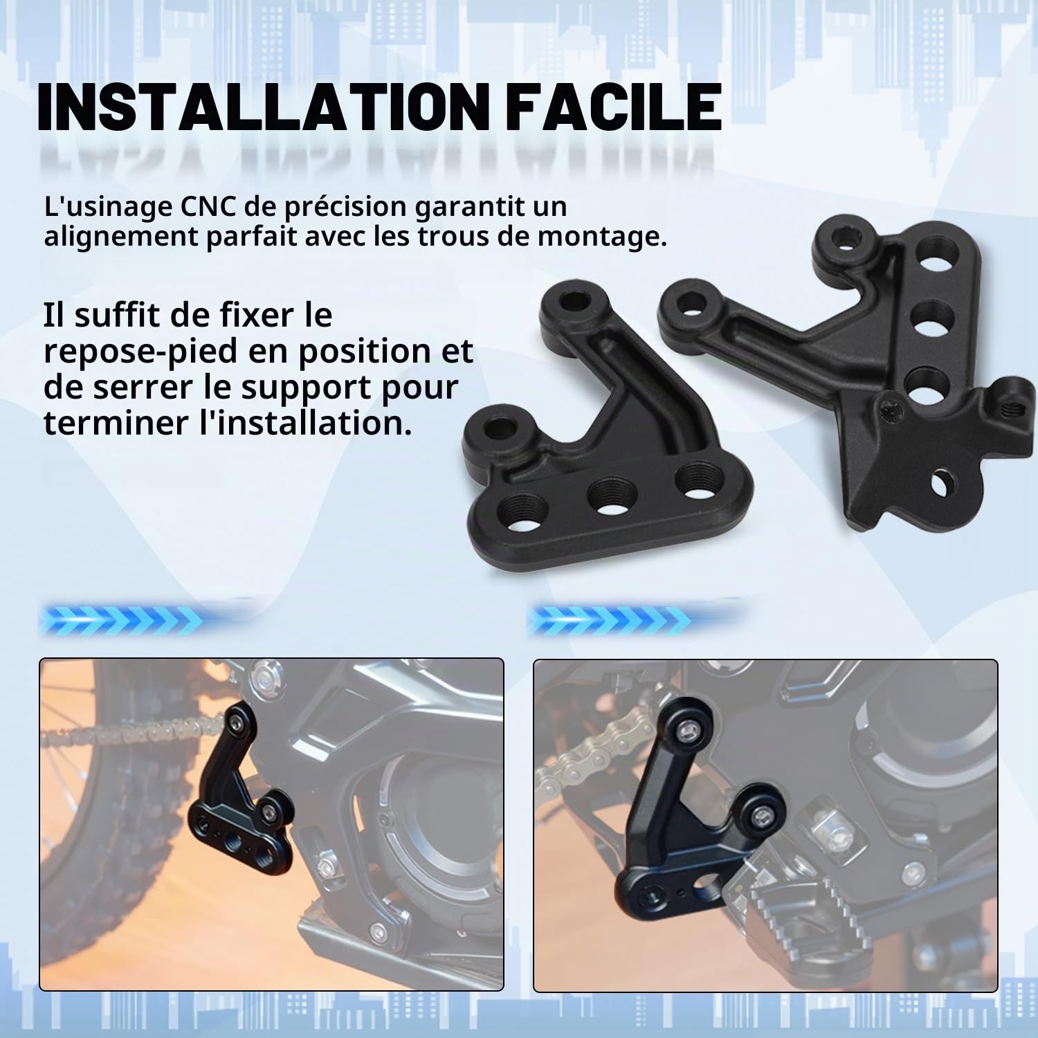Support Repose Pied Moto,pour Surron Sur Ron Sur-Ron Light Bee X/S | Support Cale Pied Moto Kit